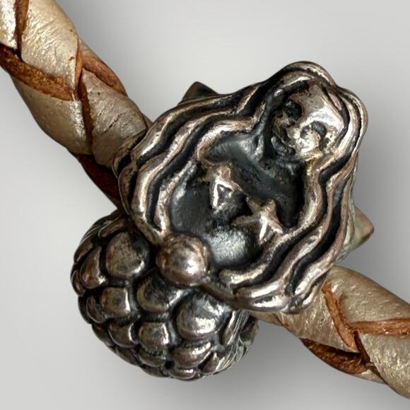 Pandora Leather Bracelet 6.5 with Charms 2 pcs - Picture 11 of 16